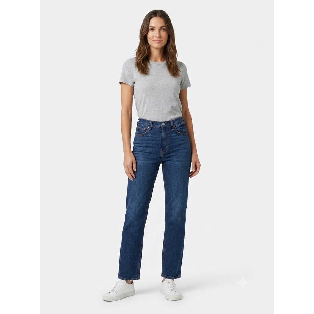 Abercrombie & Fitch '90s Straight Jeans Womens 27/4S Blue Denim Ultra High Rise